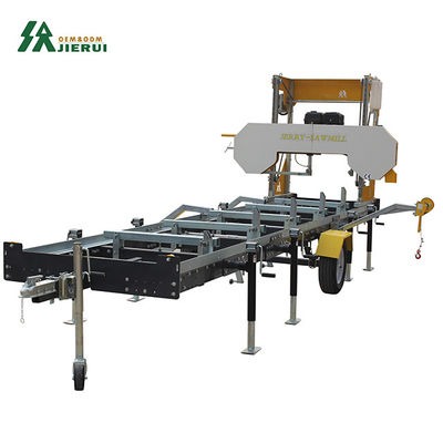 18HP 가솔린 엔진 휴대용 반지톱 밀링 모바일 바퀴 로그 절단 sawmill